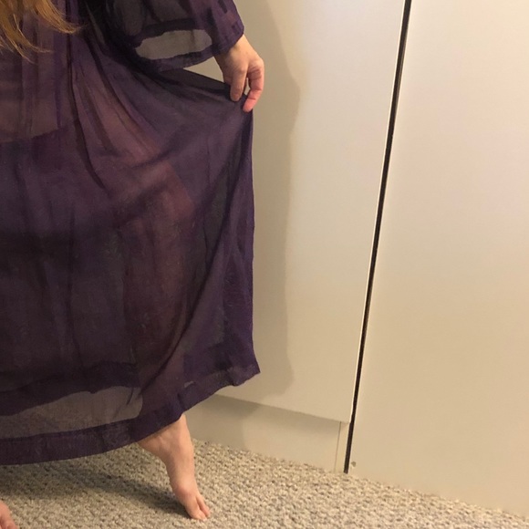 TRUE VINTAGE Deep Purple Bohemian Dress - Picture 14 of 15